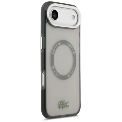 iPhone 17 Air átlátszó szürke Lacoste Shockproof Frosted MagSafe tok - 4