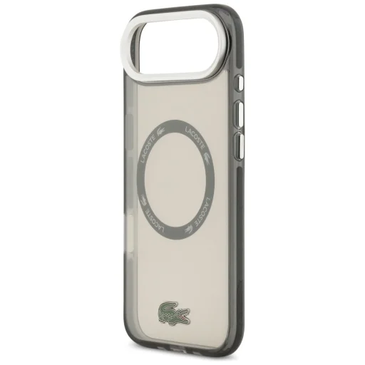 iPhone 17 Air átlátszó szürke Lacoste Shockproof Frosted MagSafe tok - 6