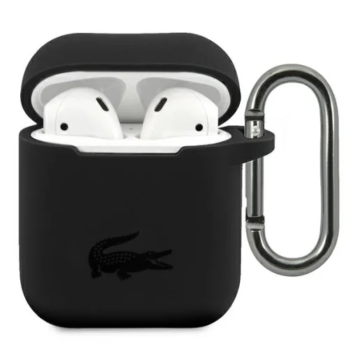 Apple AirPods 1/2 tok Lacoste LCA2SK fekete szilikon tok - 1