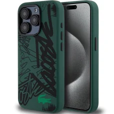 iPhone 15 Pro Max Lacoste fekete szilikon graffiti tok