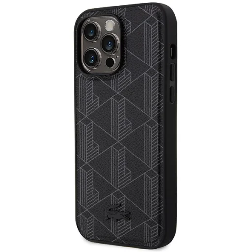 iPhone 15 Pro Max Lacoste LCHMP15XPBSK fekete kemény tok Blend Monogram dizájnnal és MagSafe-fel tok - 2