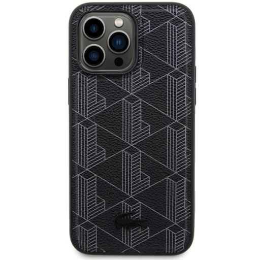 iPhone 15 Pro Max Lacoste LCHMP15XPBSK fekete kemény tok Blend Monogram dizájnnal és MagSafe-fel tok - 3