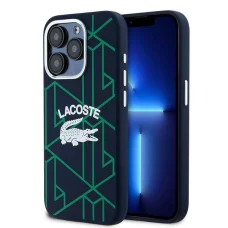 iPhone 15 Pro Max kék Lacoste Monogram Vintage Logo Szilikon tok