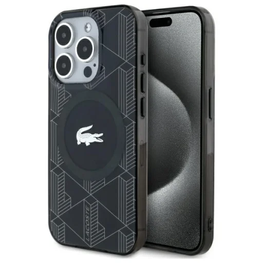 iPhone 15 Pro Max fekete IML Blend Monogram MagSafe tok - 1