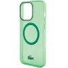 iPhone 15 Pro Max zöld kemény tok Lacoste átlátszó dizájnnal és MagSafe thumbnail