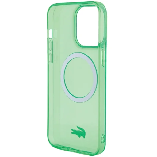 iPhone 15 Pro Max zöld kemény tok Lacoste átlátszó dizájnnal és MagSafe - 6