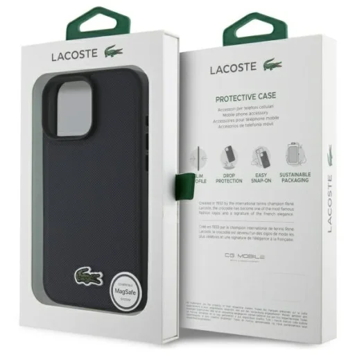iPhone 16 Pro Max Lacoste LCHMP16XPVCV 6.9" sötétkék kemény tok Iconic Petit Pique MagSafe tok - 8