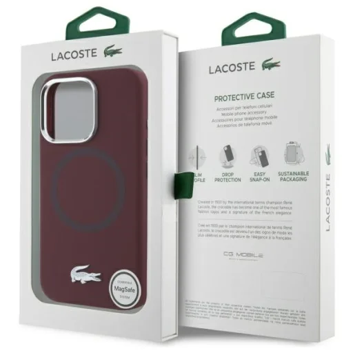 iPhone 16 Pro Max Lacoste LCHMP16XSMAR bordeaux tok - 8