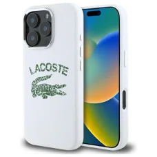 iPhone 16 Pro Max tok Lacoste LCHMP16XUCRH 6.9" búza színű keménytok Szilikon Repedt Logo MagSafe