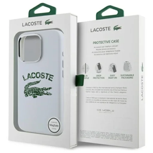 iPhone 16 Pro Lacoste Silicone Repedt Logó MagSafe tok - 8