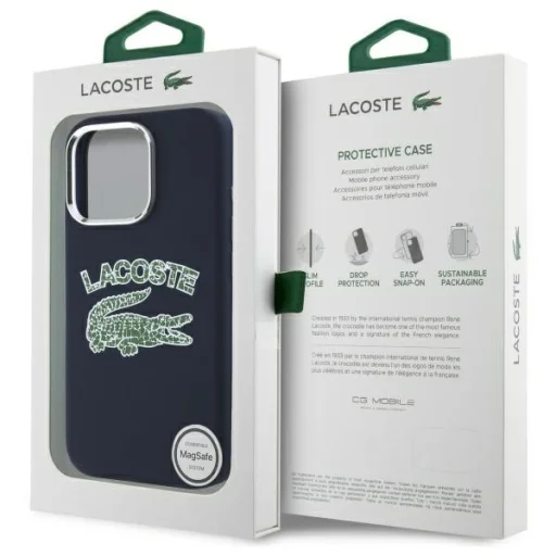 iPhone 16 Pro Lacoste LCHMP16LUCRV granát/padás tok - 8