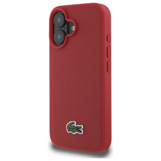 iPhone 16 Plus piros Lacoste LCHMP16MPVCR Iconic Petit Pique Woven Logo tok - 2