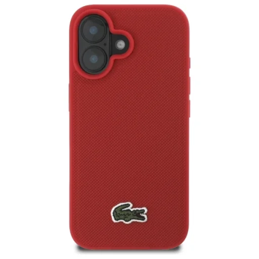 iPhone 16 Plus piros Lacoste LCHMP16MPVCR Iconic Petit Pique Woven Logo tok - 3