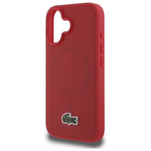 iPhone 16 Plus piros Lacoste LCHMP16MPVCR Iconic Petit Pique Woven Logo tok - 6
