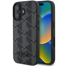 iPhone 16 6.1" fekete Lacoste Blend Monogram MagSafe tok