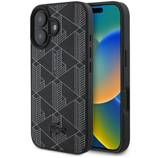 iPhone 16 6.1" fekete Lacoste Blend Monogram MagSafe tok - 1