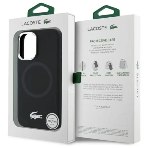 iPhone 16 6.1" fekete Lacoste LCHMP16SSMAK tok - 8