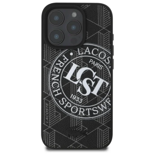 iPhone 16 Pro Max fekete tok Lacoste LCHMP16XPSWK Mono Sportswear MagSafe - 3