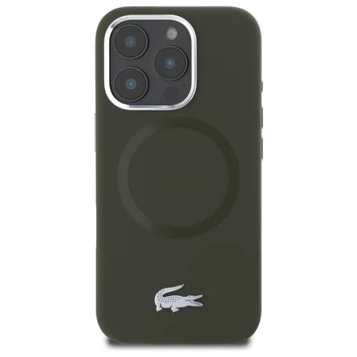 iPhone 16 Pro Max khaki Silicone Croco Logo MagSafe tok - 3