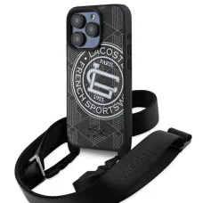 iPhone 16 Pro Max Lacoste LCHMP16XSPSWK fekete kemény tok Mono Sportswear MagSafe tok