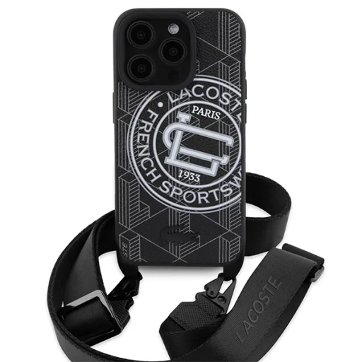 iPhone 16 Pro Max Lacoste LCHMP16XSPSWK fekete kemény tok Mono Sportswear MagSafe tok - 2