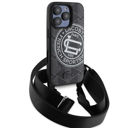 iPhone 16 Pro Max Lacoste LCHMP16XSPSWK fekete kemény tok Mono Sportswear MagSafe tok - 3