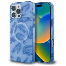 iPhone 16 Pro Max Lacoste világoskék kemény tok