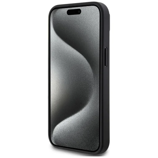 iPhone 15 Lacoste Iconic Petit Pique Crossbody Cord MagSafe tok fekete - 5