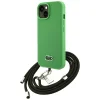 iPhone 15 Lacoste Iconic Petit Pique Crossbody Cord MagSafe zöld tok thumbnail