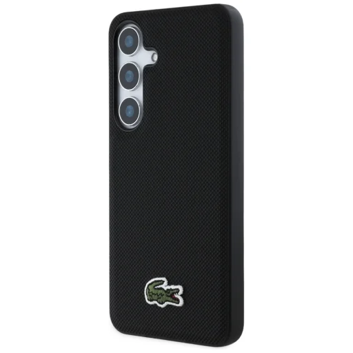 Samsung Galaxy S25 Case Lacoste Iconic Petit Pique Woven Logo CBDY Strap MagSafe tok fekete - 2