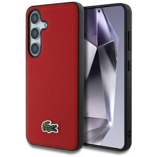 Samsung Galaxy S25 Iconic Petit Pique Szőtt Logó MagSafe piros tok - 1