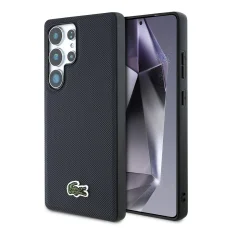 Samsung Galaxy S25 Ultra Lacoste Iconic Petit Pique Szőtt Logó MagSafe tok sötétkék
