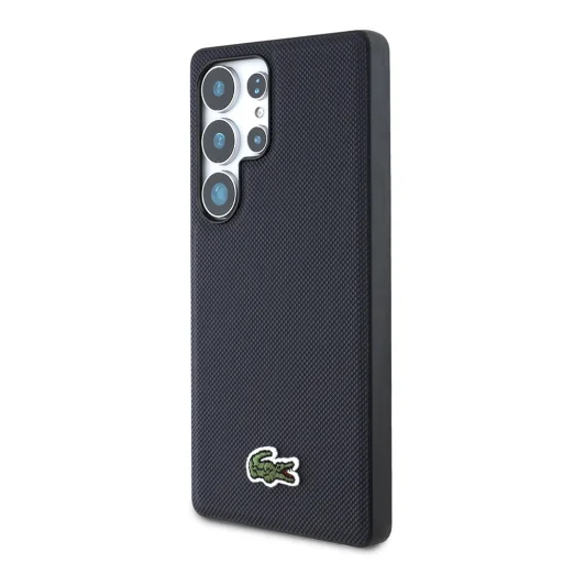 Samsung Galaxy S25 Ultra Lacoste Iconic Petit Pique Szőtt Logó MagSafe tok sötétkék - 2