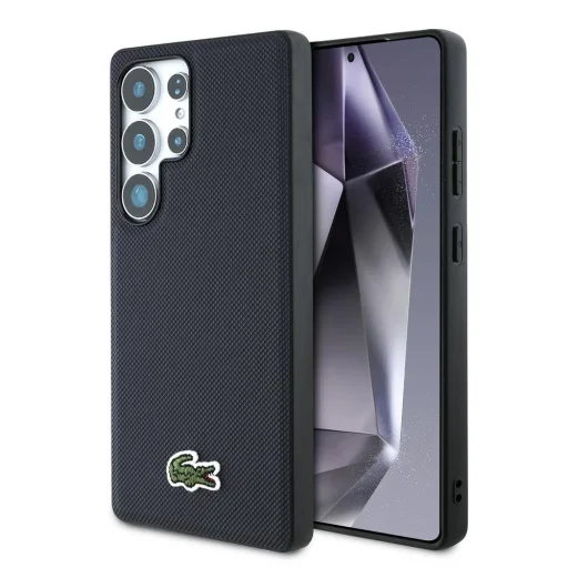 Samsung Galaxy S25 Ultra Lacoste Iconic Petit Pique Szőtt Logó MagSafe tok sötétkék - 1