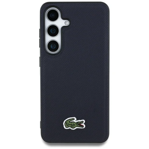 Samsung Galaxy S25 Lacoste Iconic Petit Pique Woven Logo MagSafe tok sötétkék - 3