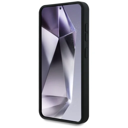 Samsung Galaxy S25 Lacoste Szilikon Mikroszálas Ezüst Krokodil Logóval MagSafe fekete tok - 5