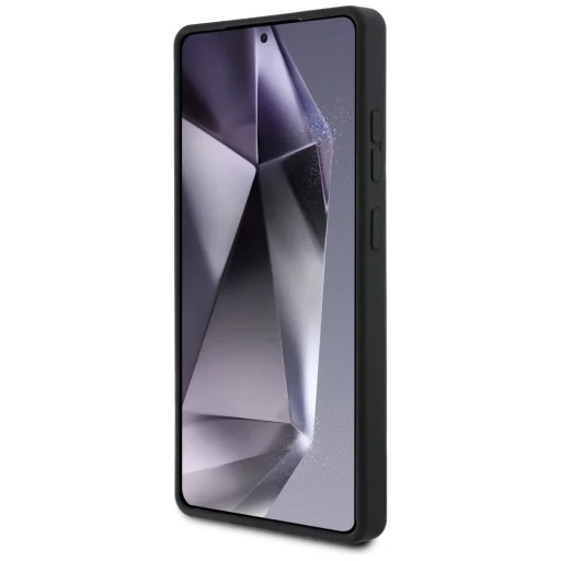 Samsung Galaxy S25 Ultra tok Lacoste Szilikon Mikroszálas Ezüst Krokodil Logó MagSafe fekete tok - 5