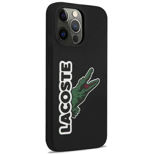 iPhone 13 Pro fekete szilikon Lacoste krokodil fej tok - 4