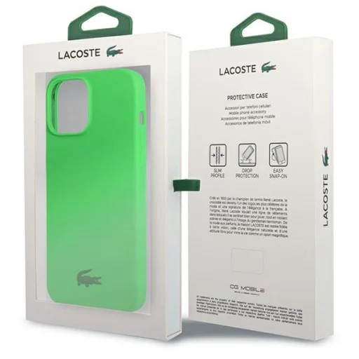iPhone 13 Pro tok zöld szilikon keménytok Lacoste - 8