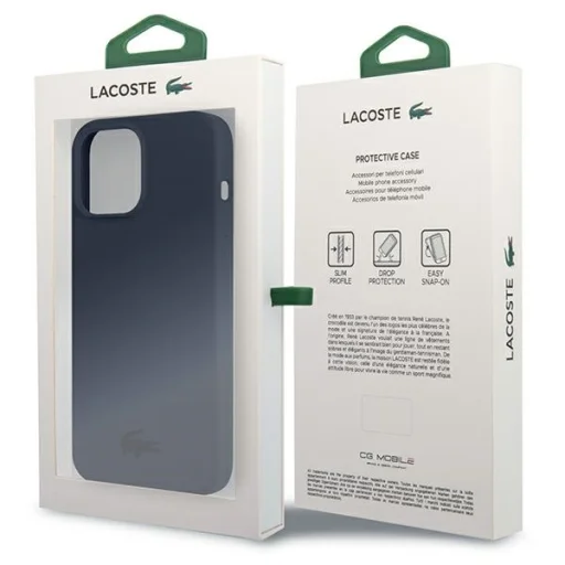 iPhone 13 Pro Max Lacoste LCHCP13XSV sötétkék szilikon tok - 8