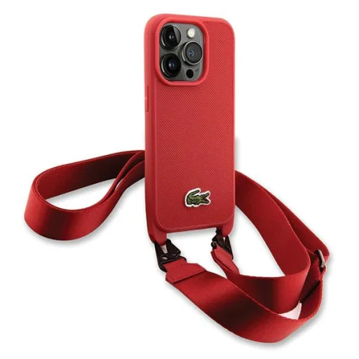 iPhone 14 Pro Lacoste Iconic Petit Pique Crossbody piros tok - 3