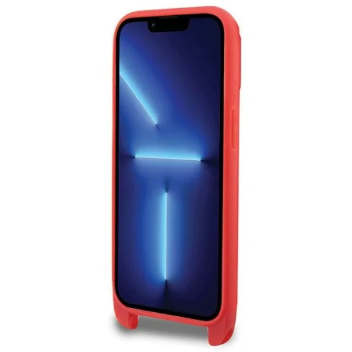 iPhone 14 Pro Lacoste Iconic Petit Pique Crossbody piros tok - 6