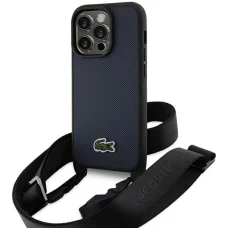 iPhone 15 Pro 6.1" sötétkék tok Lacoste Iconic Petit Pique Crossbody