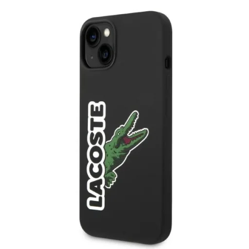 iPhone 15 Plus Lacoste LCHCP14MSHK fekete hardcase krokodil fej szilikonnal tok - 2