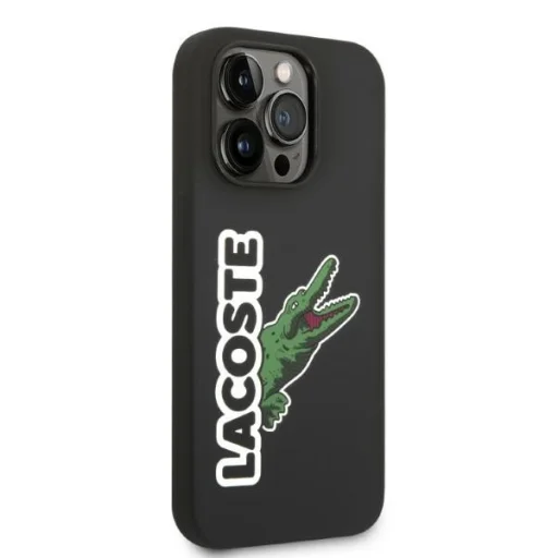 iPhone 14 Pro Max 6.7" Lacoste LCHCP14XSHK fekete kemény tok krokodil fej dizájnnal - 4