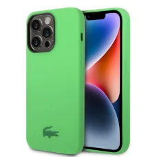 iPhone 14 Pro Max zöld szilikon kemény tok Lacoste