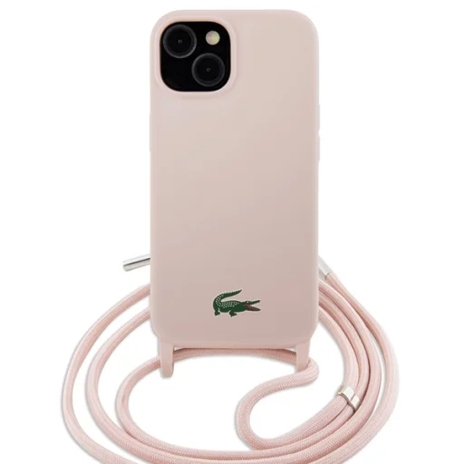 iPhone 15 világos rózsaszín kemény tok Lacoste LCHCP15SSCCRLP - 2