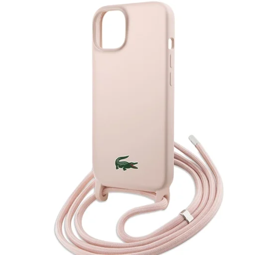 iPhone 15 világos rózsaszín kemény tok Lacoste LCHCP15SSCCRLP - 5