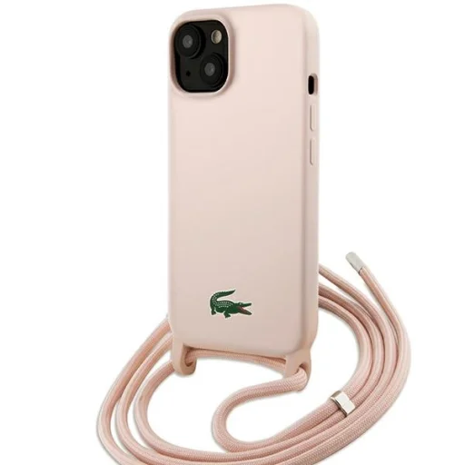 iPhone 15 világos rózsaszín kemény tok Lacoste LCHCP15SSCCRLP - 1