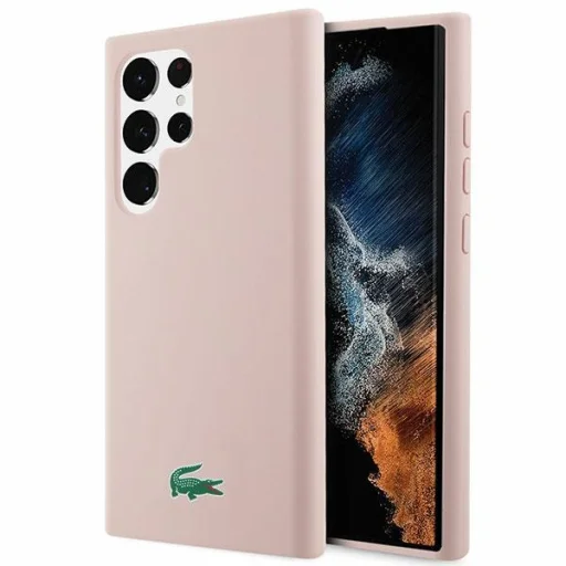 Samsung Galaxy S23 Ultra tok Lacoste LCHCS23LSLOLP világos rózsaszín tok - 1